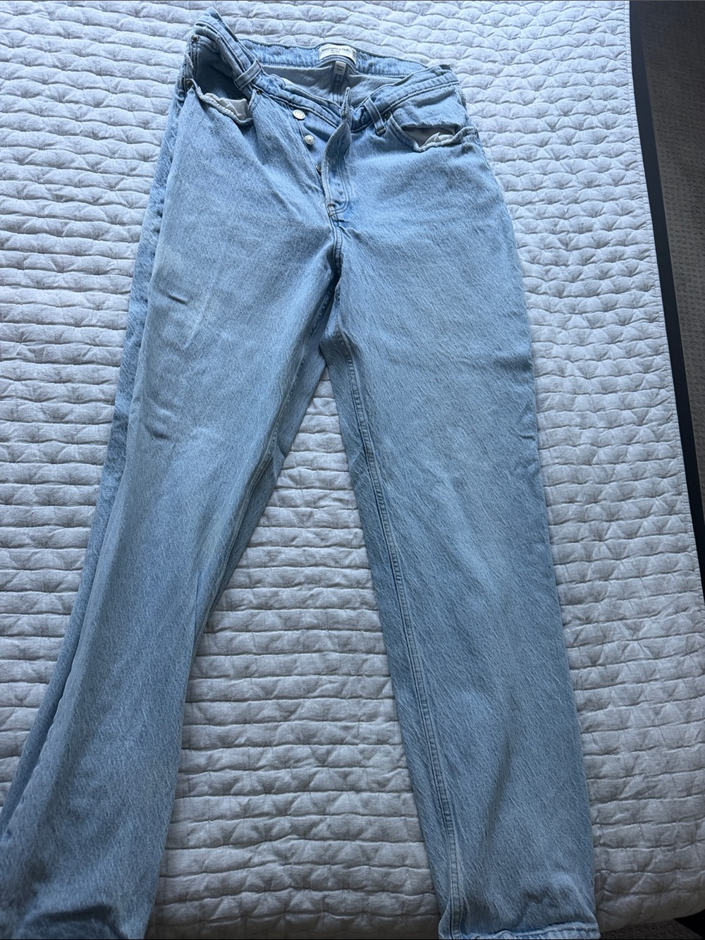 Abercrombie & Fitch Light Blue High-Rise Jeans